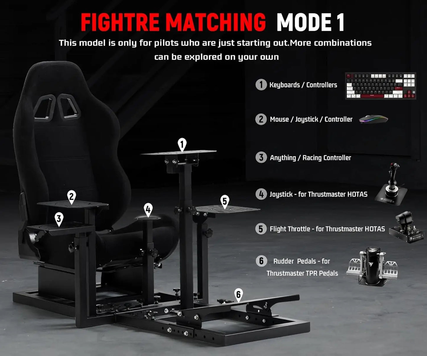 G920 Flight Simulator Cockpit Multifunctional with Seat Compatible with HOTAS Warthog,T150,Pc,Pedal,Handbrake,Throttle,Joystick
