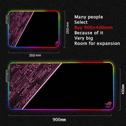 Black Rog Mouse Pad Gamer Desktop Rgb Mousepad Gaming Room Accessories Mouse Carpet Table Rug Keyboard for Computers Mouse Mat