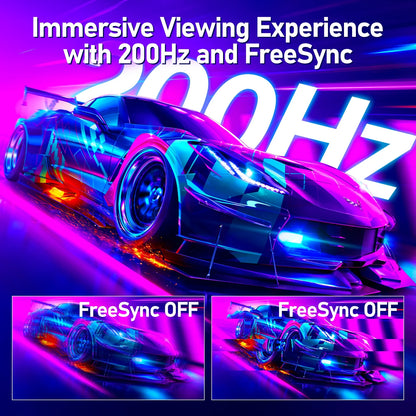 24.5 Inch 200Hz Gaming Monitor FHD 1080P - High Refresh Rate, Versatile for White Computers