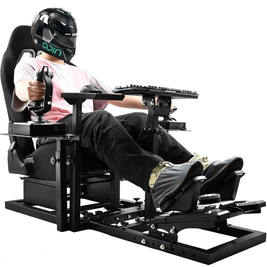 G920 Flight Simulator Cockpit Multifunctional with Seat Compatible with HOTAS Warthog,T150,Pc,Pedal,Handbrake,Throttle,Joystick