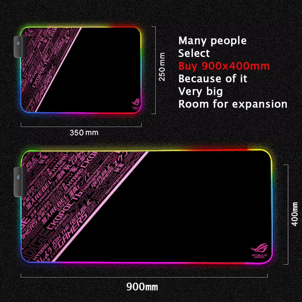 Black Rog Mouse Pad Gamer Desktop Rgb Mousepad Gaming Room Accessories Mouse Carpet Table Rug Keyboard for Computers Mouse Mat
