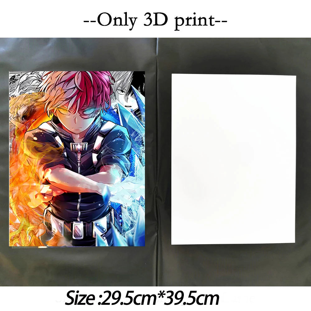 Anime Dragon Ball DIY Decoration 3D Lenticular Poster Toy Art Triple Transition Print Poster Birthday Gifts