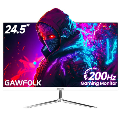 24.5 Inch 200Hz Gaming Monitor FHD 1080P - High Refresh Rate, Versatile for White Computers