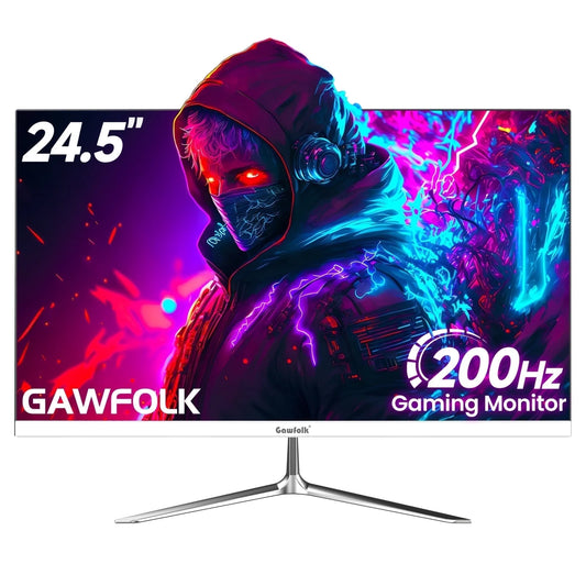 24.5 Inch 200Hz Gaming Monitor FHD 1080P - High Refresh Rate, Versatile for White Computers