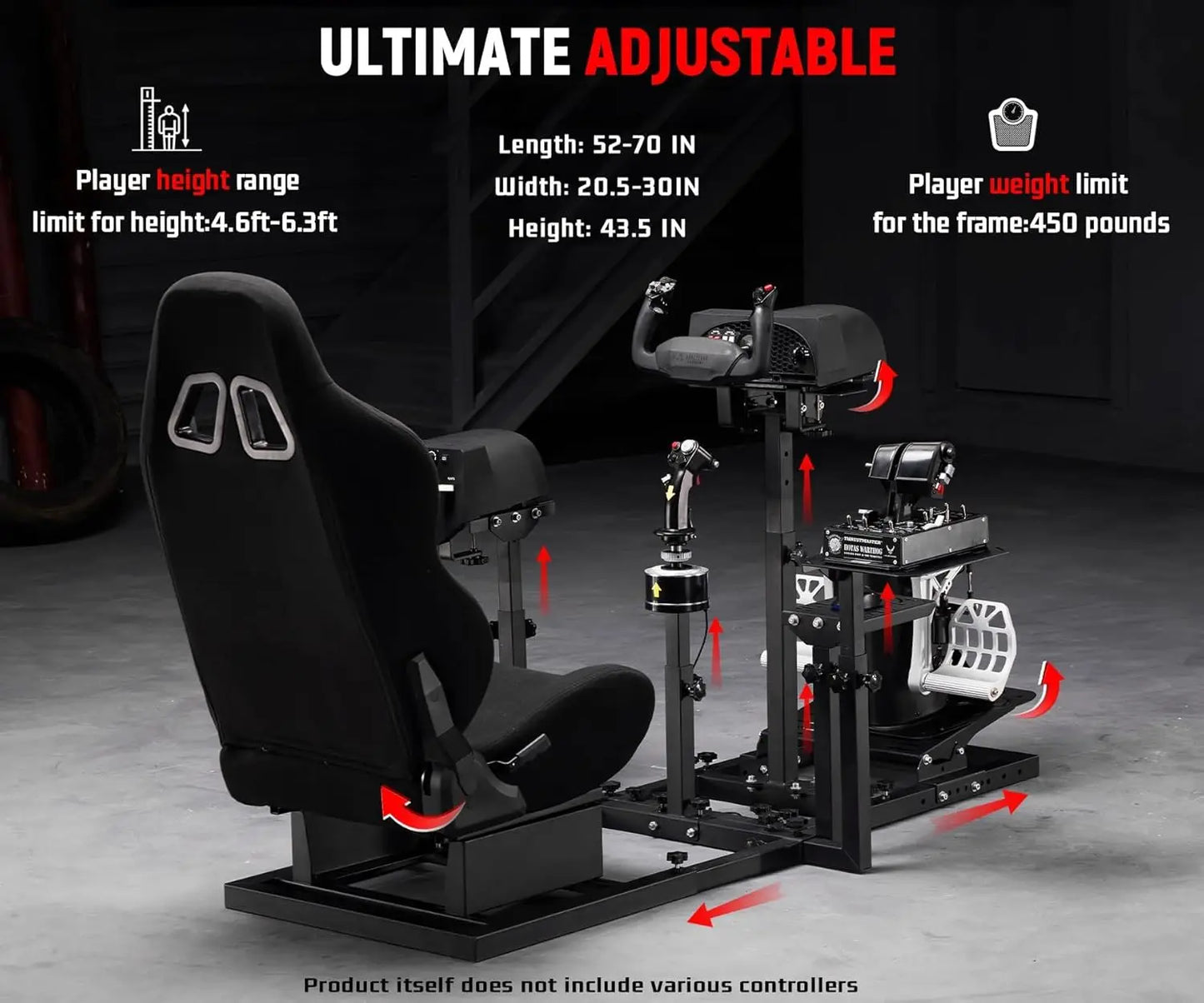 G920 Flight Simulator Cockpit Multifunctional with Seat Compatible with HOTAS Warthog,T150,Pc,Pedal,Handbrake,Throttle,Joystick
